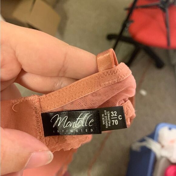Montelle 32C Rose Clay Blush Lace Blushing Mystique Bra - Picture 5 of 6